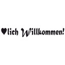 Wandtattoo Herzlich Willkommen 1