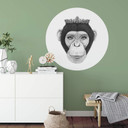 Zelfklevende Wandcirkel Korenkova - Queen Monkey