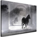 Canvasbillede, Hest i galop 3D-tunnel