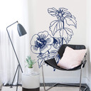 Muursticker Planten Silhouet