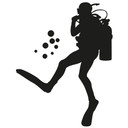 Sticker mural - Plongeur 01