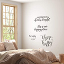 Wallsticker -  Slogan -  Happy
