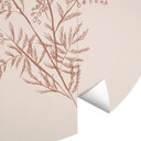 Gałązka akacji w kolorze mokka | Fototapeta Botanicals - ilustracja anyżu - okrągła - tapeta flizeli