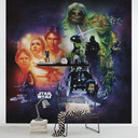 Vlies Fototapete - Star Wars Classic Poster Collage - 250 x 250 cm