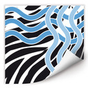 Poster autocollant - W - Vague Bleue