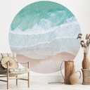 Delikatne fale na plaży - Sisi & Seb - Fototapeta okrągła - tapeta flizelinowa/tapeta flizelinowa sa