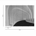 EndlessHallway gråsort - non-woven tapet Designwalls 2 - 2,55 x 3,5 m