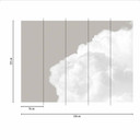 Clouds Clouds2 tapet i gråhvid - non-woven tapet Designwalls 2 - 2,55 x 3,5 m