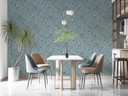 Blomstertapet non-woven Novamur Jackie grøn, sort