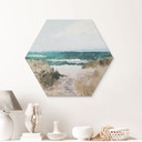 Hexagon Wandbild Dünenweg zum Strand - Hobday - Alu-Dibond