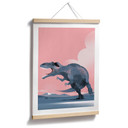 Plakat Dinozaur Giganotosaurus - plakat dla dzieci - brązowy