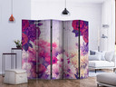 Paravent, Raumteiler freistehend, Trennwand - Flowers Memories II, 5-teilig - einseitig bedruckt - 2