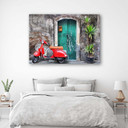 Canvasbillede, Vespa Toscana rød