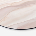 Billede af blide bakker i akvarel - Bloomery Decor - rund – print på aluminium (Alu-Dibond)