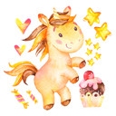 Muursticker Sweety de Eenhoorn