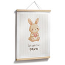Affirmationsposter 'Ich gehöre dazu' mit Hase für Kinder