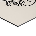 Wandbild Warten auf der Toilette - Humorvolle Frosch-Illustration - Royle - Alu-Dibond