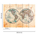 foto tapet Designwalls i brun og beige non-woven tapet Hemispheres 