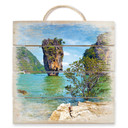 Obraz drewniany Wyspa Khao Ta-Pu - 40x41,5 cm