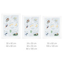 Kinder-Poster - Affirmationen Weltraum mit Rakete und Saturn