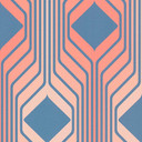 Retro behang rood blauw - vintage Vliesbehang abstract - Patroonbehang textuur peel & stick behang