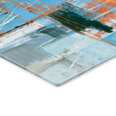 Spritzschutz Abstraktes Farbspiel blau orange - Cheney