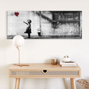 Akrylbillede Banksy - Pige med ballon - Panorama