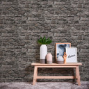 A.S. Création ikke-vævet tapet il Decoro tapet - Naturstenslook - Sort