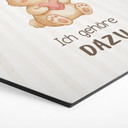 Alu-Dibond Hexagon mit Hase - positiver Spruch 'Ich gehöre dazu'