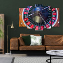 5 stykke lærredstryk, Roulette Poker Gambling