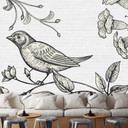 Livingwalls Fototapet Väggar av Patel birdy 3