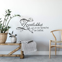 Wandtattoo Zärtlichkeit ist die Sprache der Liebe