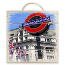 Obraz drewniany London Underground - 40x41,5 cm