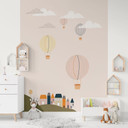 Papier peint photo Montgolfières multicolores dans le ciel - Menina Lisboa