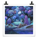 Plakat Zaczarowany las w kolorze granatowym - DigitalArtsi