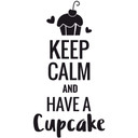 Wallsticker - Keep calm and have a cupcake