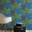 Architects Paper Floral Impression - Papier peint intissé de forêt, bleu