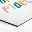 Hexagon Wandbild - Happy place - Alu-Dibond