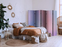 Paravent, Raumteiler freistehend, Trennwand - Rainbow Gradient: Delicate Multicolored