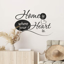 Wallsticker -  Home is where your heart is