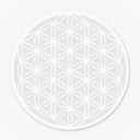 Akrylglasbillede, vinduesbillede til at hænge op Flower of life - rund