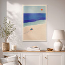 Tableau sur bois Petite tortue au bord de la mer - Rivers
