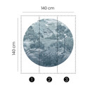 Fujiyama digital tapet i 1,4 m x 1,4 m Fashion for Walls 4 av Guido Maria Kretschmer
