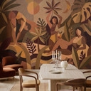 Papier peint photo Amber Flora - Femmes dans la forêt tropicale - Sir Edward x Grigory Gladarev