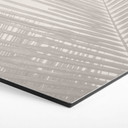 Sekskantet Billede af palmeblade i hørlook - Bloomery Decor - aluminium dibond