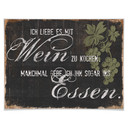 Poster Ich liebe es mit Wein zu kochen