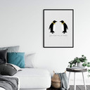 Plakat Orara Studio - przywitał mnie pingwin