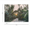 Papier peint Tropical Palm landscape en gris beige - Papier peint intissé Designwalls 2 - 2.55 x 3.5