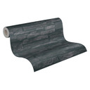 Sten effekt tapet sort - 3D sten tapet - non-woven tapet soveværelse gang