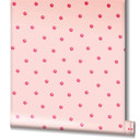 Vliestapete Perlen Punkte Romantisch, Modern in Rosa-Braun für Schlafzimmer